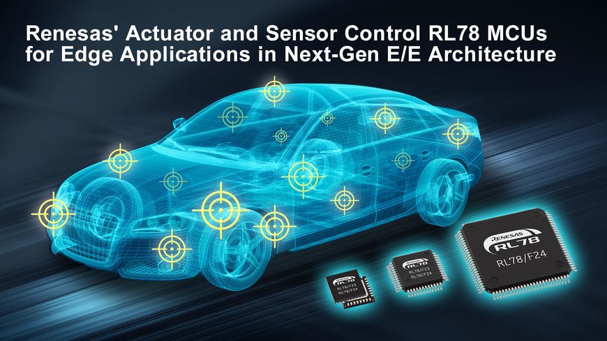 Renesas Launches Automotive Actuator and Sensor Control MCUs for Evolving Edge Applications in Next-Generation E/E Architecture